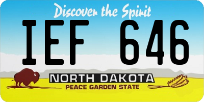 ND license plate IEF646