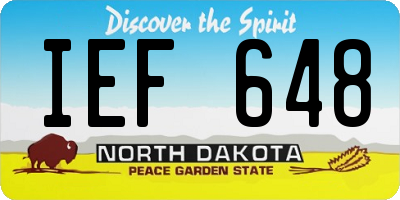 ND license plate IEF648