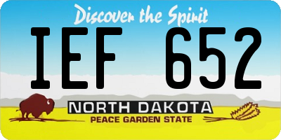 ND license plate IEF652