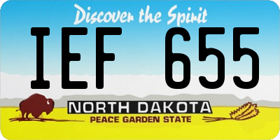 ND license plate IEF655