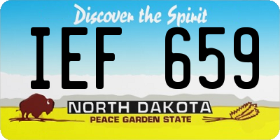 ND license plate IEF659