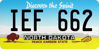 ND license plate IEF662