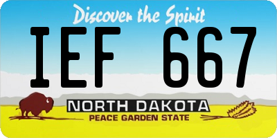 ND license plate IEF667