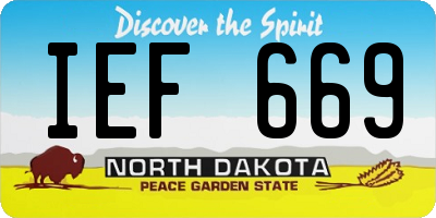 ND license plate IEF669