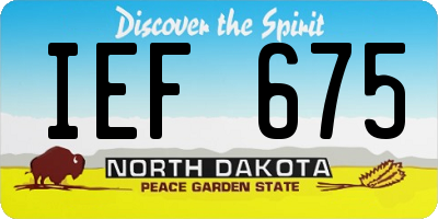 ND license plate IEF675
