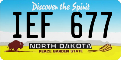 ND license plate IEF677