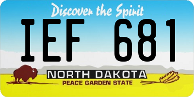 ND license plate IEF681