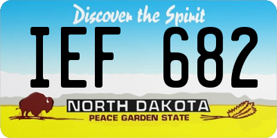 ND license plate IEF682