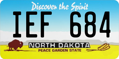 ND license plate IEF684