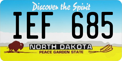 ND license plate IEF685