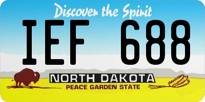 ND license plate IEF688