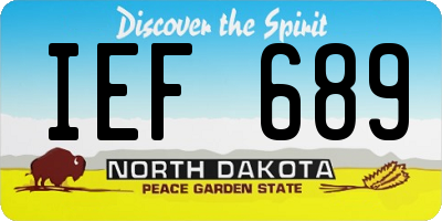 ND license plate IEF689