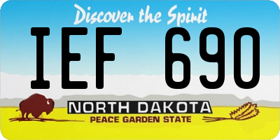 ND license plate IEF690