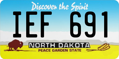 ND license plate IEF691