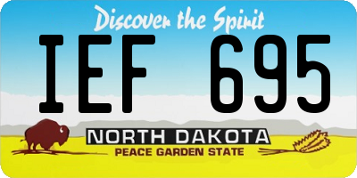 ND license plate IEF695