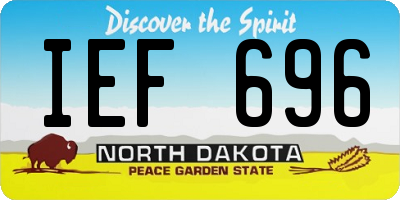 ND license plate IEF696