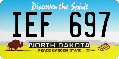 ND license plate IEF697