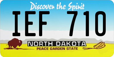 ND license plate IEF710