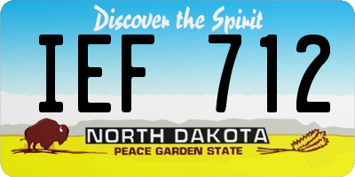 ND license plate IEF712