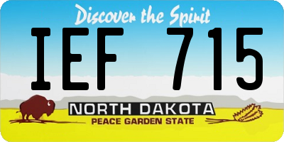ND license plate IEF715