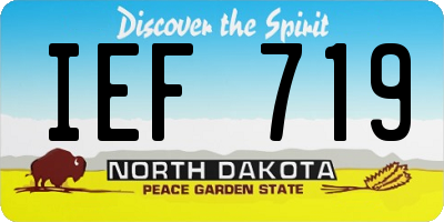 ND license plate IEF719