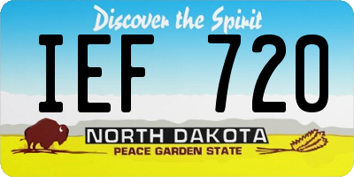 ND license plate IEF720