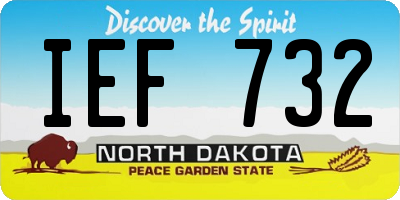 ND license plate IEF732