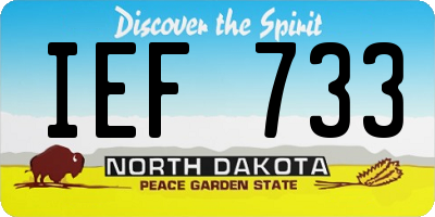 ND license plate IEF733