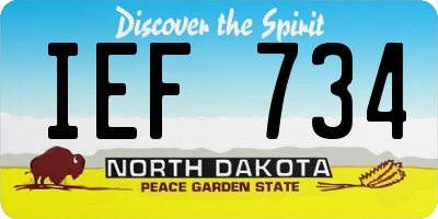 ND license plate IEF734