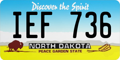 ND license plate IEF736