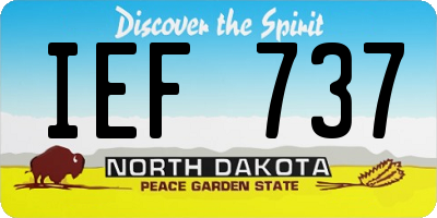 ND license plate IEF737