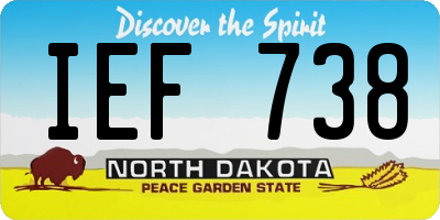 ND license plate IEF738