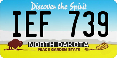 ND license plate IEF739