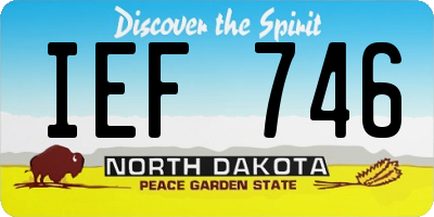 ND license plate IEF746
