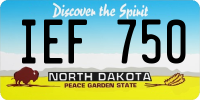 ND license plate IEF750