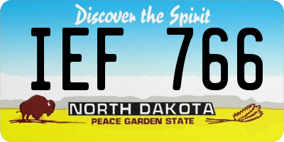 ND license plate IEF766