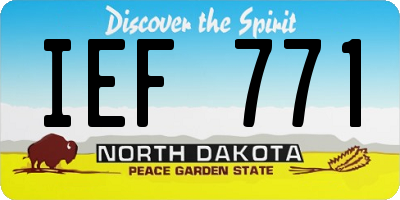 ND license plate IEF771