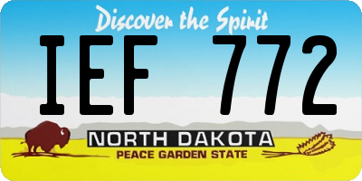 ND license plate IEF772
