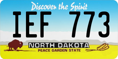 ND license plate IEF773