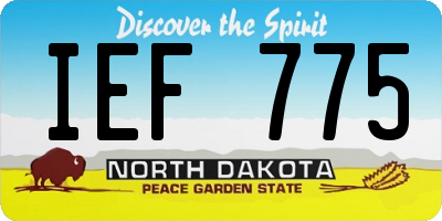ND license plate IEF775