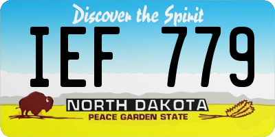 ND license plate IEF779