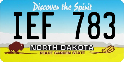 ND license plate IEF783