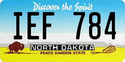 ND license plate IEF784