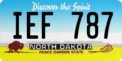 ND license plate IEF787