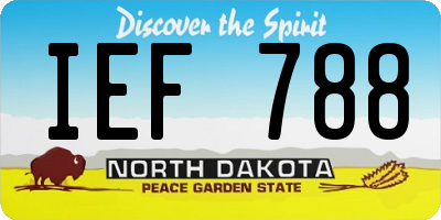 ND license plate IEF788