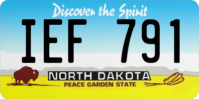 ND license plate IEF791