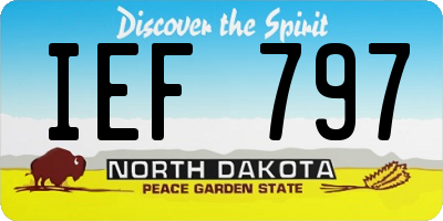 ND license plate IEF797