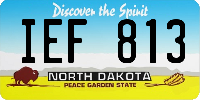 ND license plate IEF813