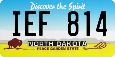 ND license plate IEF814