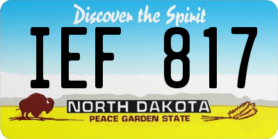 ND license plate IEF817